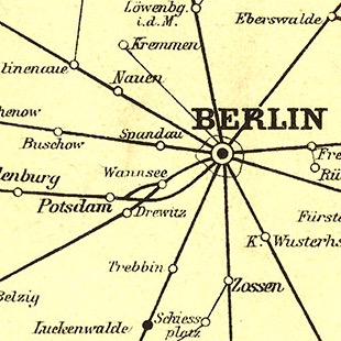 Map of German rail lines